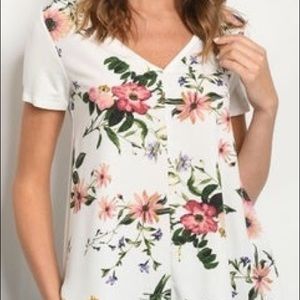 Ivory floral top